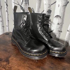Black Paten Leather Laced Dr.Martens